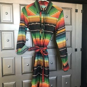 Serape multi color dress